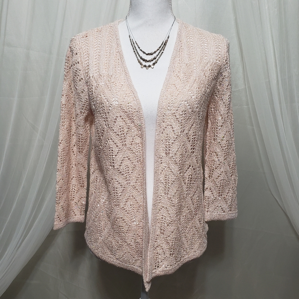 Chico's NWT Sz 0/Small Odelia Sequin Cardigan